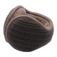 thumbnail image 1 of Orejeras de punto cálido, orejeras de piel para exteriores de invierno de cachemira unisex (masa frita torcida de café), 1 of 5