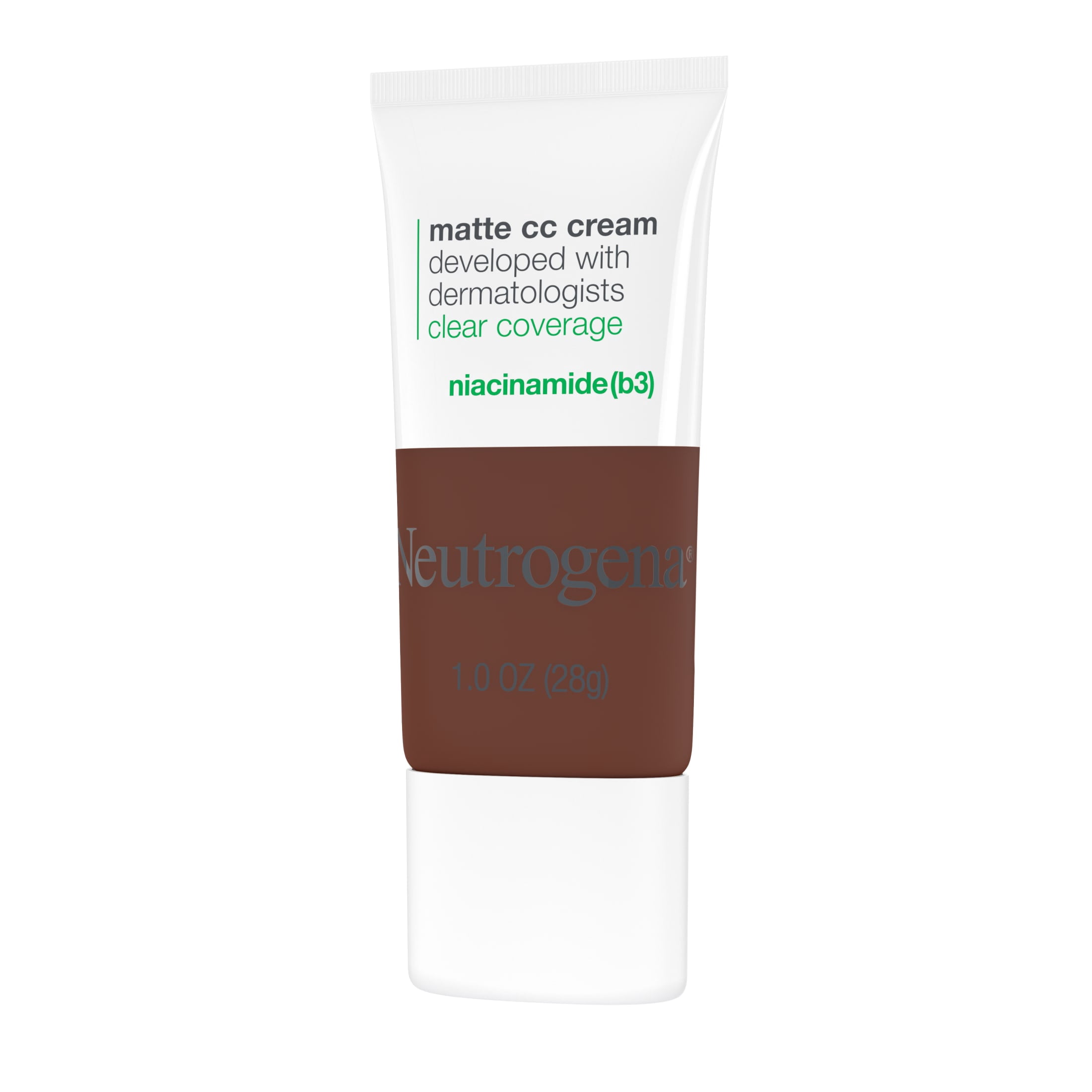 (2 pack) Neutrogena Clear Coverage Flawless Matte CC Cream, Sienna, 1 oz