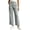 Gray, variant on Wide Leg Dress Pants for Women High Waisted Casual Chino Trousers with Patch Pockets Button Front Ankle Length Work Office Lightweight Straight Leg Pant