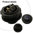 thumbnail image 2 of Round Rocker Switch Waterproof With Shell Led Light Spst 3 Pin 2 Position 20A12V, 2 of 9