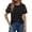 Black #001, variant on Women's Short Sleeve Shirts Dressy Lace Summer Tops 2026 Spring Trendy Casual T-Shirts Cute Work Outfits Blouses Dark Green S