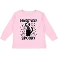 thumbnail image 3 of Inktastic Pawsitively Spooky Skeleton Cat with Ghosts and Crosses Boys or Girls Long Sleeve Toddler T-Shirt, 3 of 5