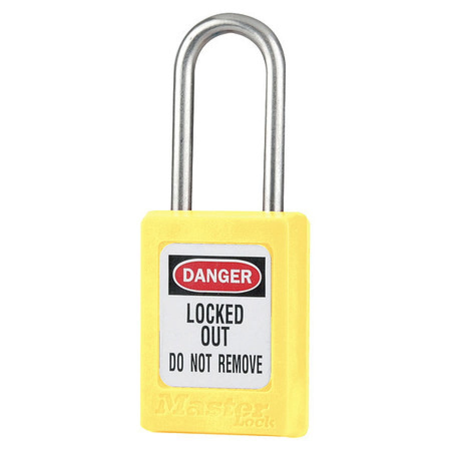 MASTER LOCK S31YLW Lockout Padlock,KD,Yellow,17/8"H