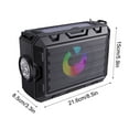 thumbnail image 4 of Isvgxsz New Solar Bluetooth 5.3 Player Can Be Used As a Radio and Speaker Camping Lighting Flashlight With Lights Supporting T-F and Usb Playback Black Travel Essentials 4Th of July Decorations, 4 of 10