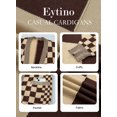 thumbnail image 3 of Eytino Womens Cardigans Checkered Oversized Open Front Plaid Fall Winter Knit Outwear, 3 of 11