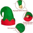thumbnail image 3 of Paquete de 3 sombreros de fieltro de elfo navideño: accesorios de regalo para disfraces y fiestas navideñas, 3 of 4