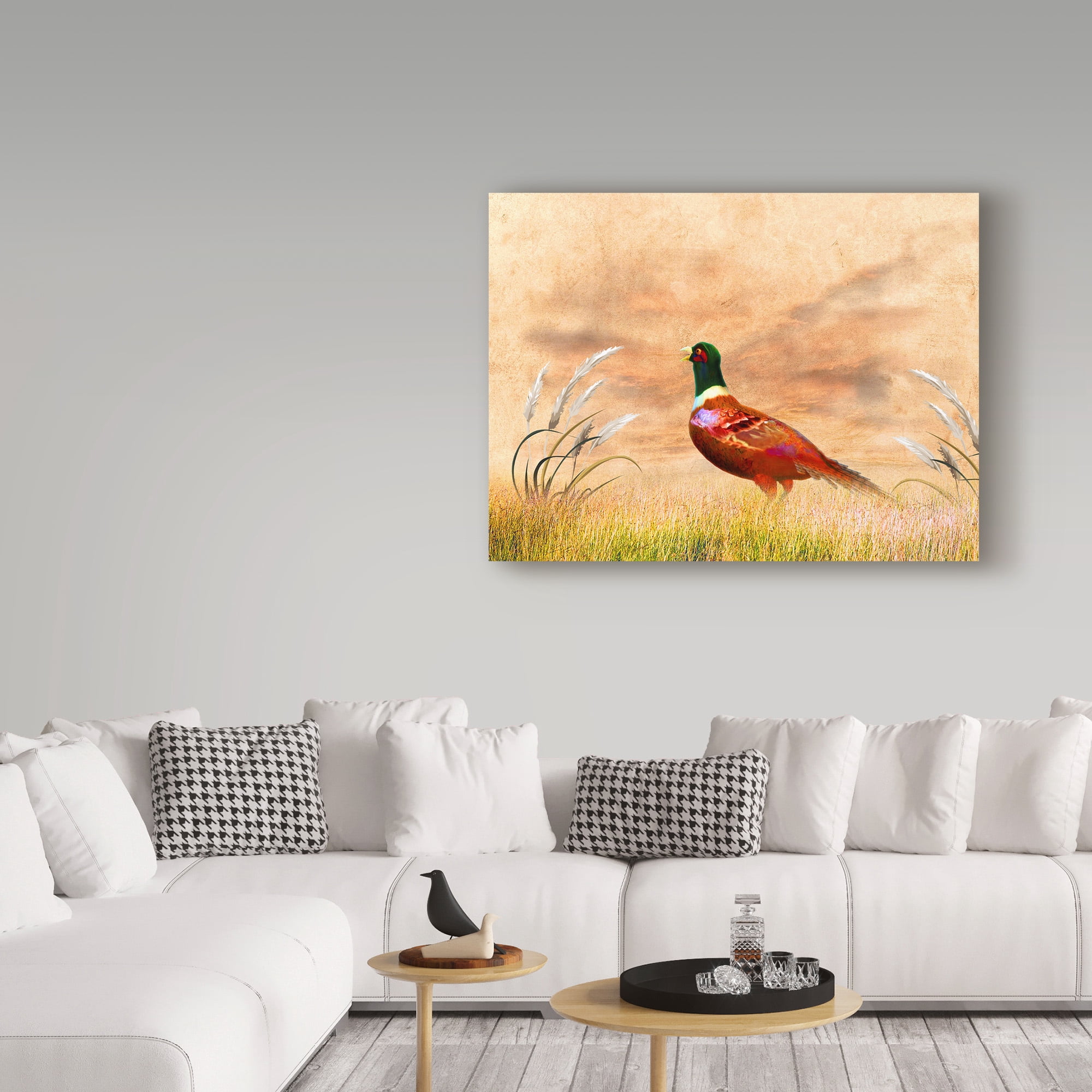 Trademark Fine Art 'The Red Bird Oc' Canvas Art by Ata Alishahi