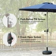 thumbnail image 6 of Domi Outdoor Living Dia.9FT Patio Umbrella with Push Button Tilt and Crank, UV Protection Waterproof Market Sun Umbrella for Garden, Deck, Backyard, Pool ，Navy Blue, 6 of 9