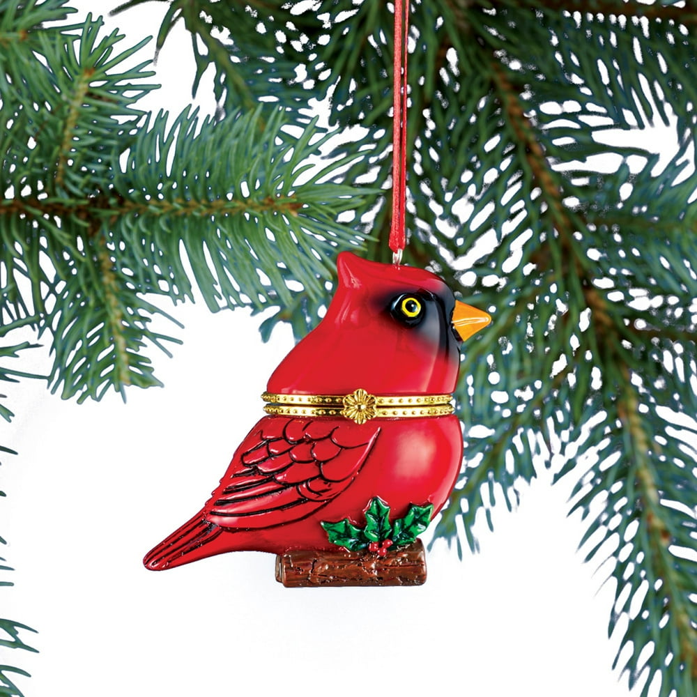 Hand Painted Trinket Christmas Ornaments with Opening Compartment for