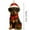 colorful, variant on ToyKingdee Christmas Dog with Santa Hat Ornaments,Acrylic Funny Dog Christmas Tree Decorations, Adorable Puppy Backpack Pendant,Car Rear View Mirror Accessories
