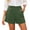 Army Green, variant on Womens Shorts Summer Dressy Casual Elastic High Waisted Button Decor Pleated Shorts with Pockets Loose Wide Leg Work Business Short Pants