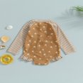 thumbnail image 4 of QJUHUNG Kid Baby Girls One Piece Swimsuit Long Sleeve Zipper Swimwear Ruffle Rashguard Bathing Suits Beachwear, 4 of 8
