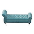 thumbnail image 5 of Modern Velvet Upholstered End of Bed Bench, Button Tufted Chaise Lounge Storage Ottoman with Backrest and Armrest for Bedroom Living Room, 5 of 11