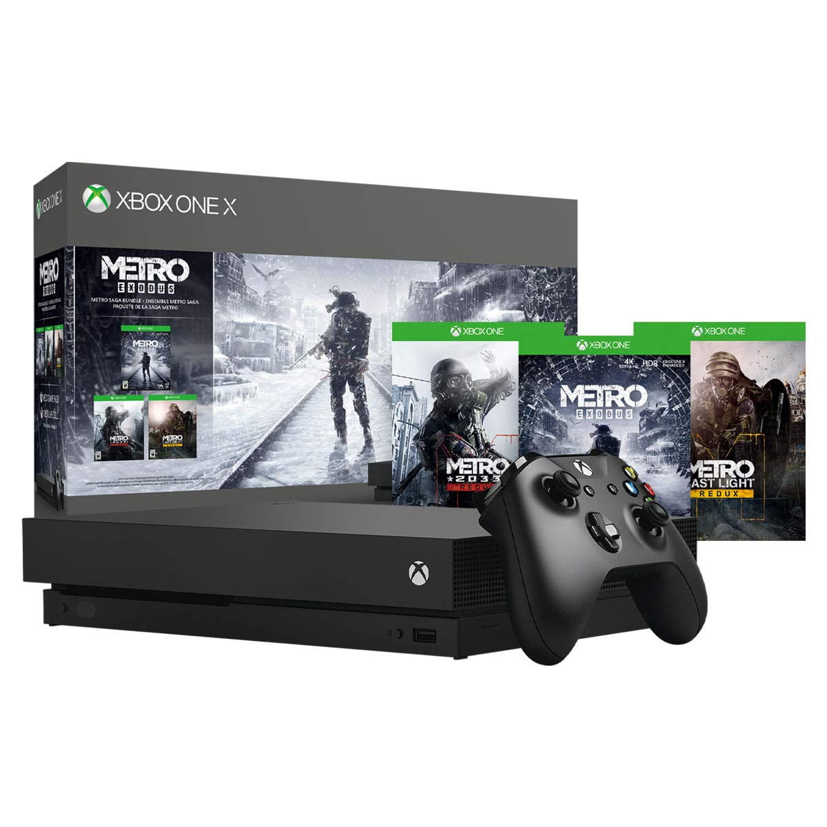 Microsoft Xbox CYV-00279 Xbox One X 1TB Metro Saga Bundle | Walmart Canada Microsoft Xbox CYV-00279 Xbox One X 1TB Metro Saga Bundle | Walmart Canada