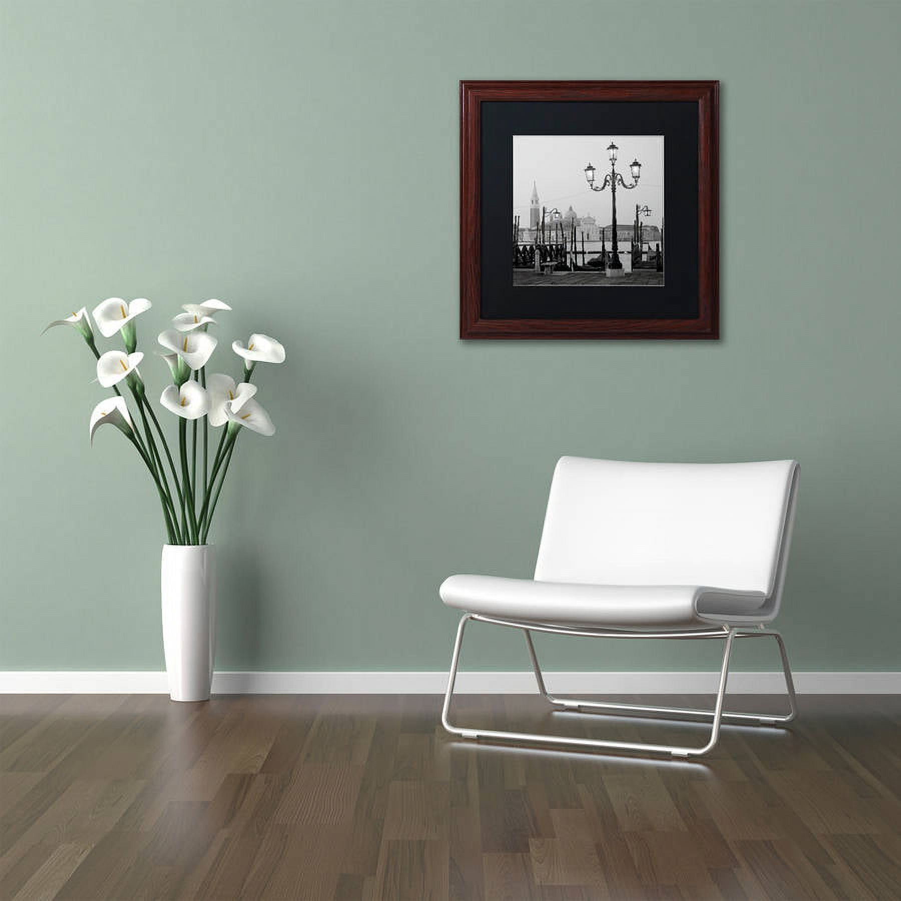 Trademark Fine Art "Venezia IV" Canvas Art by Alan Blaustein, Black Matte, Wood Frame