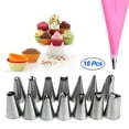 thumbnail image 1 of 16 unids/set boquillas para decoración de pasteles conjunto glaseado manga pastelera crema bolsa con boquilla de acero inoxidable herramientas para pasteles DIY, 1 of 9