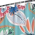 thumbnail image 3 of Green Pioneer Flower and Leaf Shower Curtain 72"x84" ,Bathroom Decorative Shower Curtains Set with 12 Hooks,Modern Waterproof Washable Shower Curtain, 3 of 6