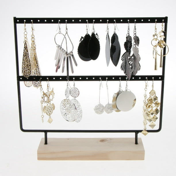 Hanging Jewelry Organizer with 56 Zippered Pockets Double Sided Hanging  Jewelry Storage Bags 56 Pockets (Black, 56 pockets)