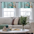 thumbnail image 3 of LALILO Kitchen Curtain Valance Marine Border Fishing Rod Pocket Window Curtain 52"x 18" Set of 2, 3 of 6