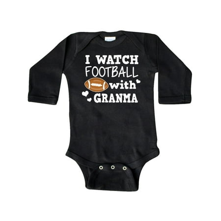 

Inktastic I Watch Football with My Granma Gift Baby Boy Long Sleeve Bodysuit