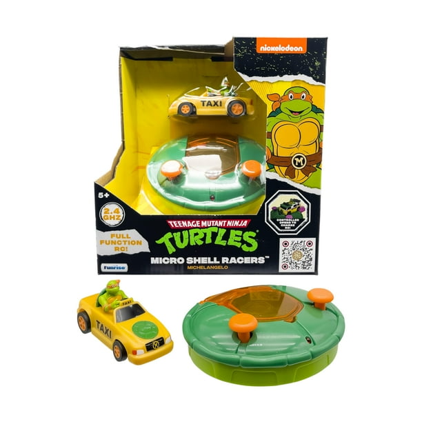 Teenage Mutant Ninja Turtles 3 Micro Shell Racers, Michelangelo, Ages 5+ - 2.4 Ghz Rc Vehicle with Turtle Half Shell Controller - Collect All 4!