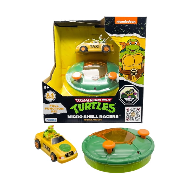 Teenage Mutant Ninja Turtles 3 Micro Shell Racers, Michelangelo, Ages 5+ - 2.4 Ghz Rc Vehicle with Turtle Half Shell Controller - Collect All 4!
