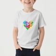 thumbnail image 2 of HVOBBTY T-shirt Décontracté à Manches Courtes Respirant pour Tout-Petits, Imprimé Cubain, Manches Courtes, Col Rond, Blanc, 4-5 Ans, 2 of 4
