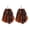 Orange & Black, variant on 2Pcs Cheerleader Pom Poms Metallic Foil Cheerleader Pom Poms Hand Flowers with Handle for Sports Competitions Celebrations