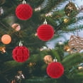 thumbnail image 4 of XMMSWDLA Christmas Tree Ornaments Velvet Balls - Pack of 12pcs Shatterproof Xmas Bulbs Decorations Set 2.36 inch, 4 of 6