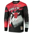 thumbnail image 2 of Men's Mitchell & Ness Red Chicago Bulls Hardwood Classics Hyper Hoops Moto Sublimated Long Sleeve T-Shirt, 2 of 3