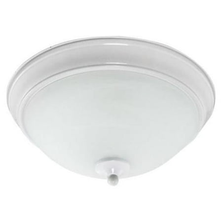 

Efficient Lighting EL-810-218-W Classical Flushmount Powder Coated White Finish with Alabaster Glass Energy Star Qualified