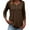 Coffee, variant on Razzly Women's Casual Button Down Short Sleeve Round Neck Basic T-Shirt - Soft Breathable Everyday Wear for Women(Army Green,3XL)