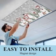 thumbnail image 6 of Grey Christmas Fluorescent Light Covers, Snowman Xmas Tree Snowflake Winter Magnetic Light Covers for Ceiling Lights, Fluorescent Ceiling Shade Filters for Classroom Bedroom Office 4x2Ft x 3PCS, 6 of 8