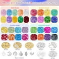 thumbnail image 2 of Glass Beads for Bracelets 6mm, 1396pcs Bracelet Making Kit 34 Colors Glass Beads for Jewelry Making, Crystal Beads for Bracelets DIY Crafts with Spacer Beads and Charms, 2 of 5