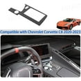 thumbnail image 6 of TINKI Soft Carbon Fiber GPS Screen Frame Compatible with Chevrolet Corvette C8 Stingray 2020-2023 Navigation Screen Trim Sticker, Center Display Frame Trim Cover Decoration, 6 of 10