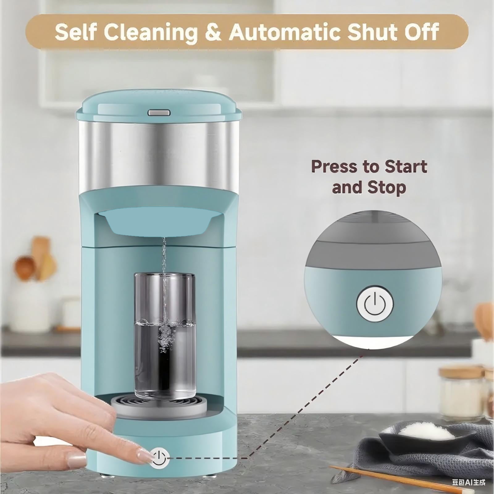 Single Serve Coffee Maker for K Pod, 2-in-1 Coffee Maker Single Serve & Ground Coffee Brewer, Quick Brew 6 to 14oz Brew size Carefree Auto Shut-off Small Coffee Machine for Apartment