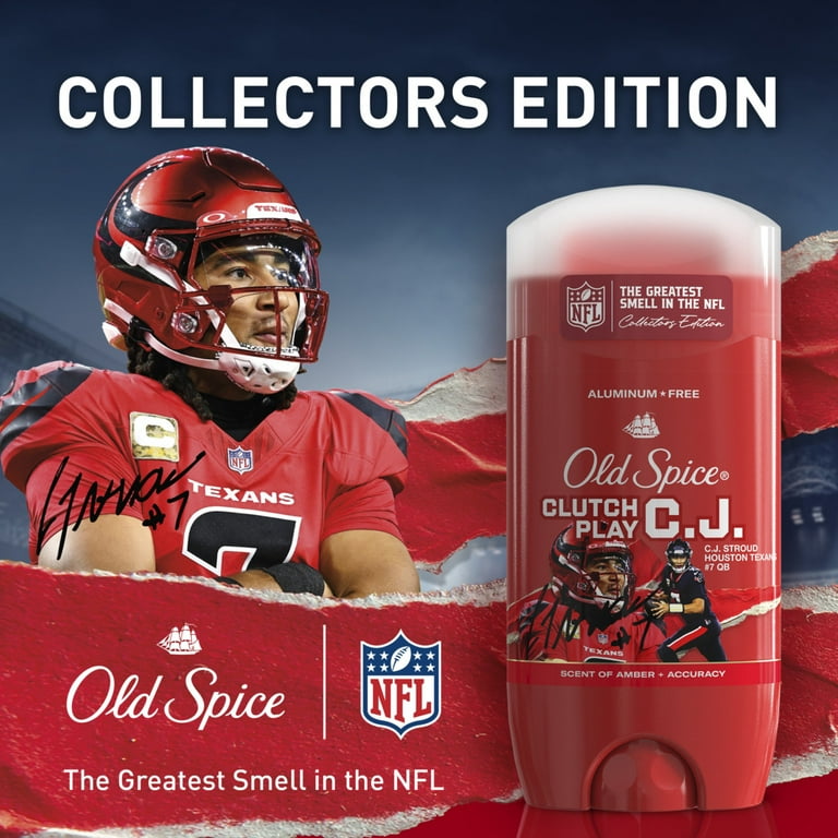 Old Spice Men's Aluminum Free Deodorant, NFL Collection, Clutch