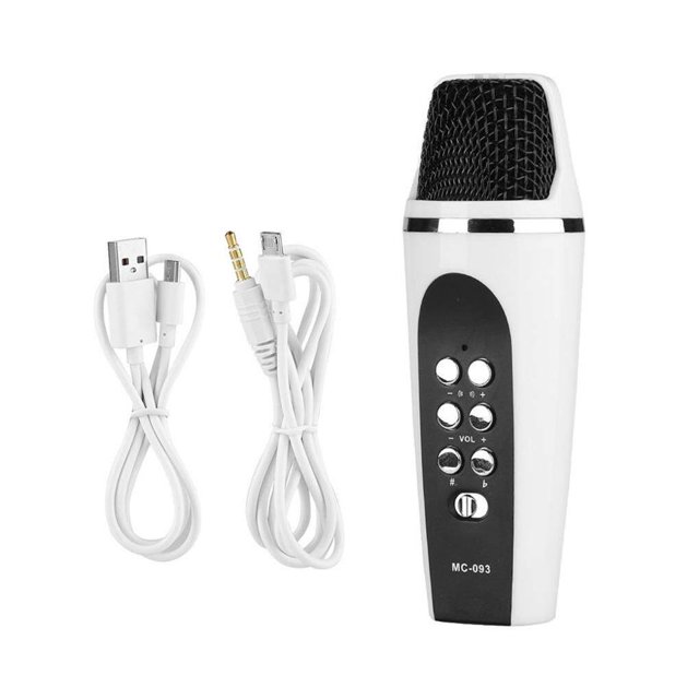 Voice Changing Microphone Multifunctional 4 Mode 3.5mm Interface Small Size Lightweight Handheld Voice Changer for Phone Tablet Computer