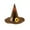 Coffee, variant on Halloween Scarecrow Hats Sunflower & Plaid Patch Felt Witch Hat for Adult Women Party Accessory