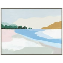 Amanti Art Soft Coastal II Framed Canvas Wall Art Print