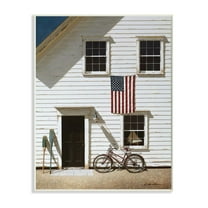 Stupell Industries Americana Cape House Front Vintage Realistic Painting Wall Plaque Design by Zhen-Huan Lu, 13" x 19"