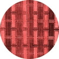 thumbnail image 1 of Ahgly Company Machine Washable Indoor Round Abstract Red Modern Area Rugs, 6' Round, 1 of 1
