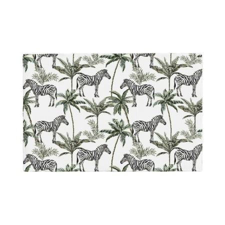 

Placemats Set of 4 / 6 Palm Trees Zebra Placemats for Dining Table Indoor/Outdoors Heat Resistant Washable Placemats 18 x 12