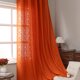 thumbnail image 4 of Nvzi Cortinas para sala de estar - Naranja, 260*140cm 1 pieza, con ojales perforados, cortinas largas, cortinas opacas de algodón y poliéster, colección de cenefas con aislamiento térmico., 4 of 5