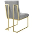 thumbnail image 3 of Modway Privy 18.5" Stainless Steel Polyester Dining Accent Chair in Gold/Gray, 3 of 7