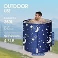 thumbnail image 7 of ManyFun 27.5in Portable Bathtub for Adult,Eco-Friendly Bathing Tub for Shower Stall Blue, Starry Pattern, 7 of 7