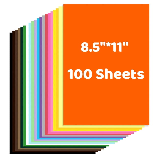Papel Cartulina CozyNestMo 180gsm 100 Hojas 20 Colores
