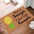 thumbnail image 2 of TIELUTT Pineapple Letter Printed Door Mat Door Carpet for Entrance Front Throw Pillows and Blanket Set and Striped Throw Blanket Area Rugs Living Room Rug for Bed Room Softest Throw Blanket, 2 of 4