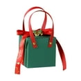 thumbnail image 6 of Assembled Christmas Gift Box - Empty Paper Bag with Christmas Bell Accents for Christmas Eve Fruit,to Assemble Holiday Packaging for Festive Gifting & Home Decor, 3.5*3.5*3.5in, Green, 6 of 7