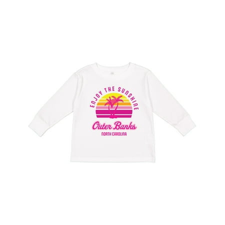 

Inktastic Summer Enjoy the Sunshine Outer Banks North Carolina in Pink Boys or Girls Long Sleeve Toddler T-Shirt